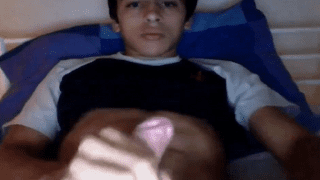 Arab gay boy jerking off his big cock